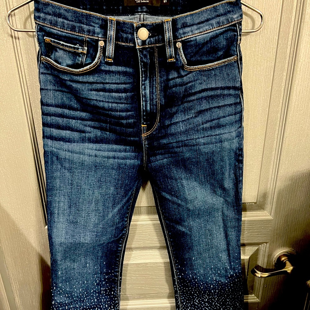 Hudson dark ankle jeans with loose pattern ankle